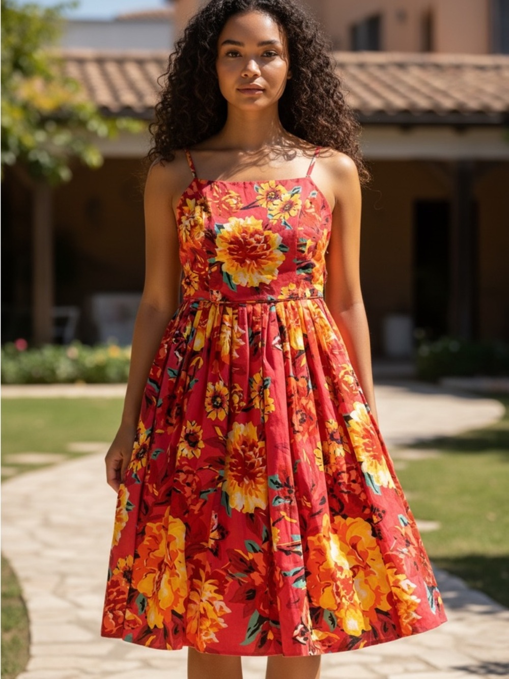 Isaac Mizrahi  Floral Sundress. (001)